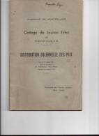 Livret 03/07 1942 -DISTRIBUTION  SOLENNELLE Des  PRIX - Palmarès 1941/1942 - Collège De Jeunes  Filles De PERPIGNAN - Diploma's En Schoolrapporten