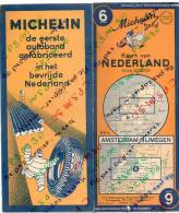 Carte Géographique MICHELIN - N° 006 AMSTERDAM - NIJMEGEN - 1950 - Roadmaps