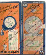 Carte Géographique MICHELIN - N° 068 NIORT - CHATEAUROUX 1937 - Roadmaps