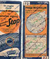 Carte Géographique MICHELIN - N° 072 ANGOULEME - LIMOGES N° 3420 911 - Roadmaps