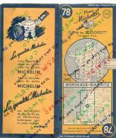 Carte Géographique MICHELIN - N° 078 BORDEAUX - BIARRITZ 1951 - Roadmaps