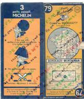 Carte Géographique MICHELIN - N° 079 BORDEAUX - MONTAUBAN 1950 - Roadmaps