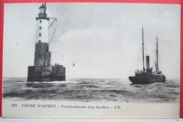 Cpa  Phare D Armen Finistere Transbordement D' Un Gardien Bateau N.D.128 LEVY NEURDEIN - Plogoff