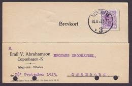 Denmark EMIL V. ABRAHAMSON Deluxe KJØBENHAVN 3. 1923 Brevkort Karte Card To GØTEBORG Sweden (2 Scans) - Brieven En Documenten