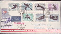 Olympia 64-AUSTRIA - Cover-deckung-FDC - Inverno1964: Innsbruck