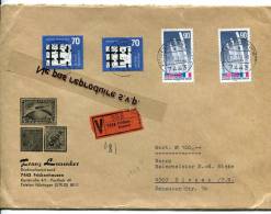 -  Grand Cover Berlin Express ?, Deutsche Bundespost, 4 Stamps, 1974, To DISSEN, Très Bon état, - Lettres & Documents