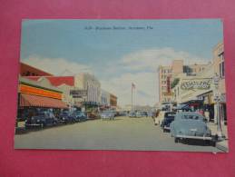 Sarasota Fl  Business Section  Store Fronts Old Auto Linen === Ref 717 - Daytona