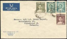 SIAM - THAILANDE / LETTRE AVION  MIXTE POUR LE DANEMARK (ref 3549) - Siam