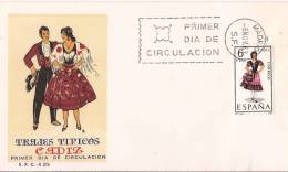 ESSPD1777-LC127.Spain.Espagne.Sobre Primer Dia,SPD,Trajes.1967.(Ed 1777).MUY BONITA - Cartas & Documentos