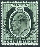 Malta #40 Mint Hinged 1sh King Edward VII From 1904 - Malte (...-1964)