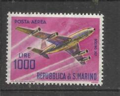 SAN MARINO 1964 AEREO MODERNO MODERN AIR PLANE LIRE 1000 MNH - Luftpost