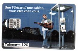 814 F814 - 12/1997 - TELECARTE 120 - GUITARE FT - N° Emboutis Rouges C7C018946 791134851 - 1997