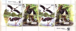 BELARUS - 2005    WWF - BIRDS (Stork) Sheet - MNH - Storchenvögel