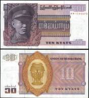 Burma 10 Kyats Banknotes Uncirculated UNC - Other & Unclassified