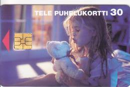 Finland, D150, Girl And Teddybear,  2 Scans.  Chi - Finland