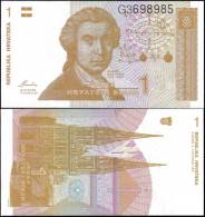 Croatia 1991 1 Dinar Tower Banknotes Uncirculated UNC - Altri & Non Classificati