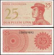 Indonesia 1964 25 Sen Banknotes Uncirculated UNC - Other & Unclassified