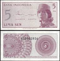 Indonesia 1964 5 Sen Banknotes Uncirculated UNC - Other & Unclassified
