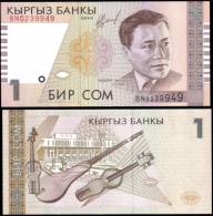 Kyrgyzstan 1 Som Musical Banknotes Uncirculated UNC - Sonstige & Ohne Zuordnung