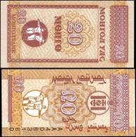 Mongolia 20 Mongo Banknotes Uncirculated UNC - Autres & Non Classés