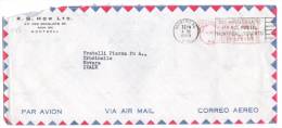VER1175 - CANADA 4/6/68  , Lettera Per L'Italia.  ROSSA : Targhetta 50mo Montreal Toronto - Cartas & Documentos