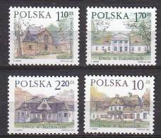 R3689 - POLOGNE POLAND Yv N°3442/45 ** Architecture - Nuovi