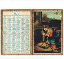 - Calendrier De 1979.  (17x11,5cm)  - LE CORREGE. La Vierge Adorant L'Enfant (1494-1534) - Voir Scan De L'intérieur - - Petit Format : 1971-80
