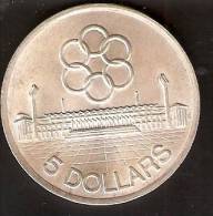 MONEDA DE PLATA DE SINGAPORE DE 5 DOLLARS DEL AÑO 1973 - OLIMPIC  (COIN) SILVER,ARGENT. - Singapour