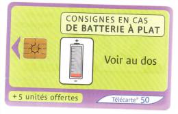 1139 F1139 - 04-2001 - TELECARTE 50 - BATTERIE A PLAT - N° B13513157 447346981 - 2001