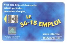 804 F804 - 02/98 - Sc7 - TELECARTE 50 - LE 36-15 EMPLOI - Numéros Rouges N° C81020380 788570661 - 1998