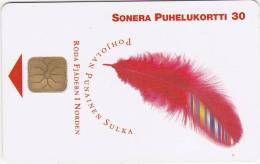 Finland, D189, Red Feather,  2 Scans. - Finlande