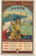 Alger  C.P.A   Comité Des Fêtes Programme De La Saison 1907-1908    (voir Scan Pli Imperceptible Coté Dessin) - Algiers