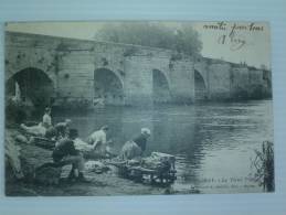 YVELINES LIMAY LE VIEUX PONT LAVANDIERES  BON ETAT VOIR SCAN  VOYAGEE - Limay