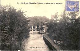 62 HESDIN SCIERIE SUR LA TERNOISE 1933 - Hesdin