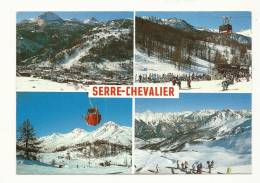 Cp, 05, Chantemerle - Serre Chevalier, Multi-Vues, Voyagée 1989 - Serre Chevalier