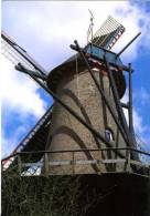 ZEVENBERGEN (N.Br.) - Molen/moulin - Close-up Van Stenen Stellingmolen "Fleur" D.d. 2001 Opgezeild En In Werking - Zevenbergen