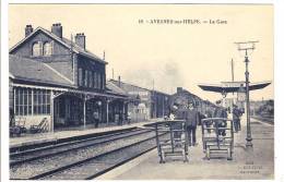 AVESNES SUR HELPE - NORD - LA GARE - TRAIN - CHEMIN DE FER - ANIMATION - Avesnes Sur Helpe