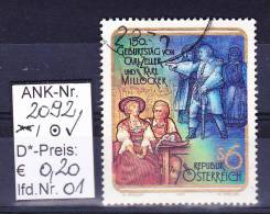 30.4.1992 -  SM  "150. Geburtstag Von C. Zeller U. K. Millöcker"  -  O  Gestempelt  -  Siehe Scan  (2092o 01-05) - Used Stamps