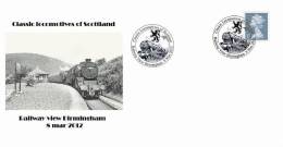 Great Britain 2012 - Special Postmark - Classic Locomotives Of Scottland - Franking Machines (EMA)