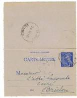 1f Mercure Oblitérée (4-41), Yvert SPE-CLI - Letter Cards