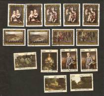 Bc9. Cuba LOT Set Of 15 - 1981 - 1986 ART - Painting - National Museum - Usati