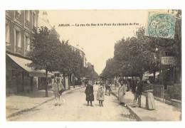 CP   ABLON  LA RUE DU BAC & LE PONT DU CHEMIN DE FER - ECRITE EN 1906 - Ablon Sur Seine