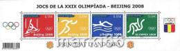 French Andorra - 2008 - XXIX Summer Olympic Games In Beijing - Mint Stamp Sheetlet - Ungebraucht
