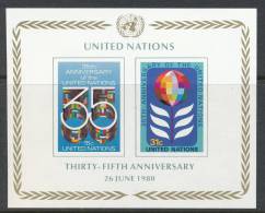 UN New York 1980 Michel 346-347 B, Block # 7, MNH - Blocks & Sheetlets