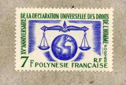 POLYNESIE Française : 15 Ans De La Déclaration Universelle Des Droits De L´Homme - UNESCO - Balance De La Justice - Nuevos