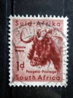 South Africa - 1954 - Mi.nr.240 - Used - South African Wildlife - Black Wildebeest - Connochaetes Gnou - Definitives - Used Stamps