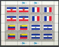 UN New York 1980 Michel 348-363, 4 Se-tenant Sheets MNH - Blokken & Velletjes