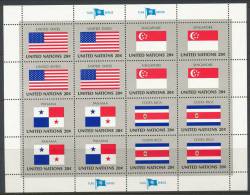 UN New York 1981 Michel 373-388 4 Se-tenant Sheets,  MNH - Blokken & Velletjes