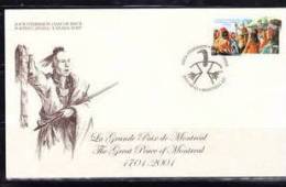 O) 2001 CANADA, FIRST DAY COVER, GREAT PEACE OF MONTREAL - 2001-2010