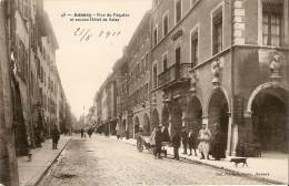 Annecy Rue Du Paquier Et Ancien Hotel De Sales Librairie Vve Witz Marchand Ambulant De Cartes Postales - Annecy